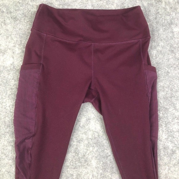 Powerhold by Fabletics Athletic Running Yoga Leggings Pants Women's Maroon Size? - Picture 2 of 10